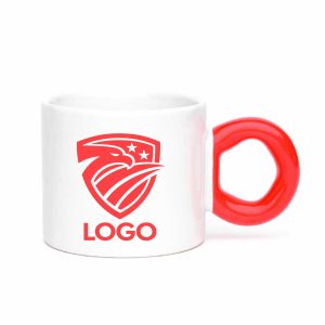 Tasse en céramique avec anse "Donut" colorée - personnalisée