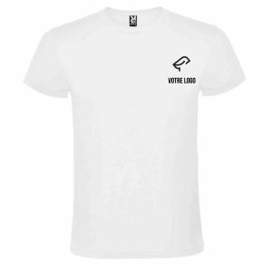 T-shirts blancs en coton avec impression – 150 g/m²