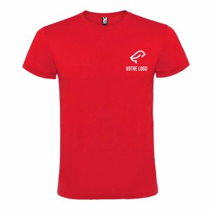 T-shirts rouge en coton avec impression – 150 g/m²